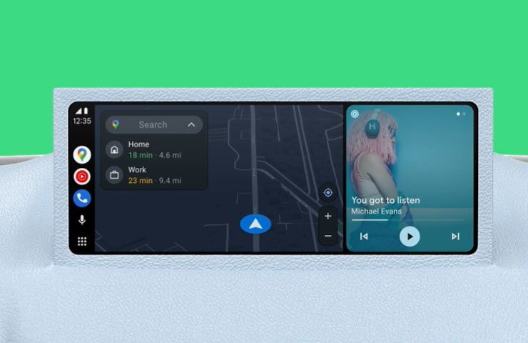 Android Auto - schermata di esempio
