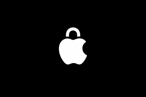 Apple - logo con mela trasformata in lucchetto