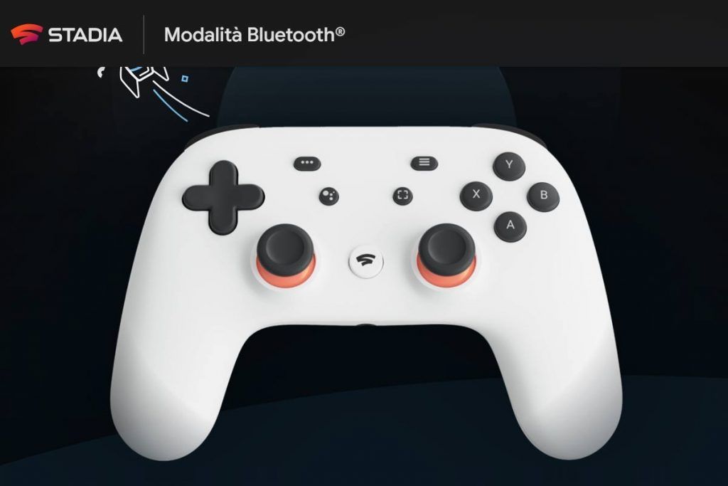 Controller Google Stadia modalità Bluetooth