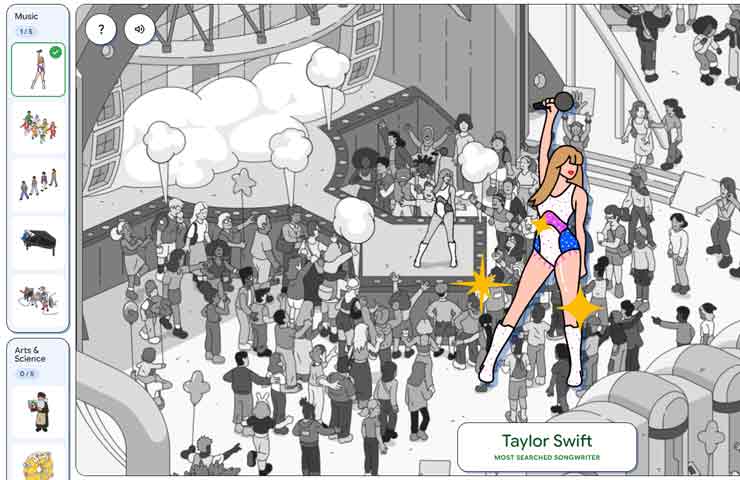 Google Most Searched Playground - cantante più cercata (Taylor Swift)