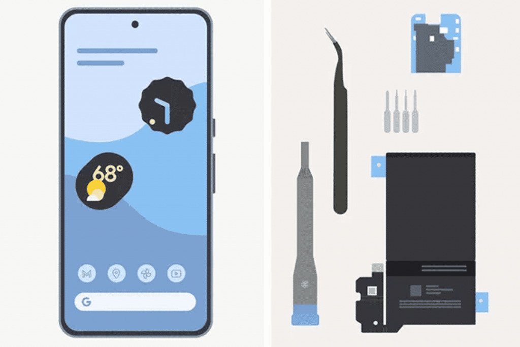 immagini relative al servizio di riparazione self di Google per dispositivi Pixel