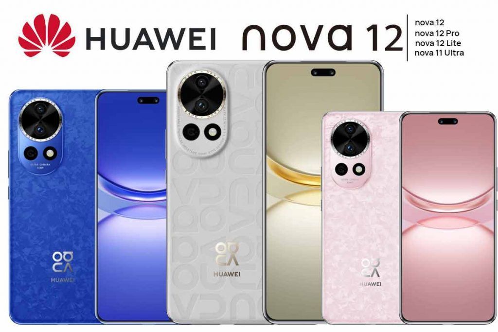 foto di alcuni smartphone della Huawei Nova 12 Series