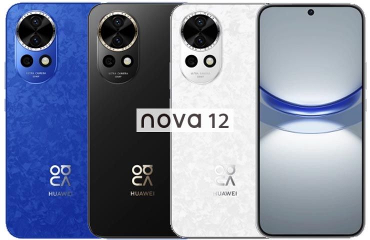 smartphone Huawei Nova 12 fronte e retro