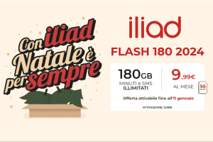 Iliad Flash 180 2024 - offerta limitata fino all'11 gennaio