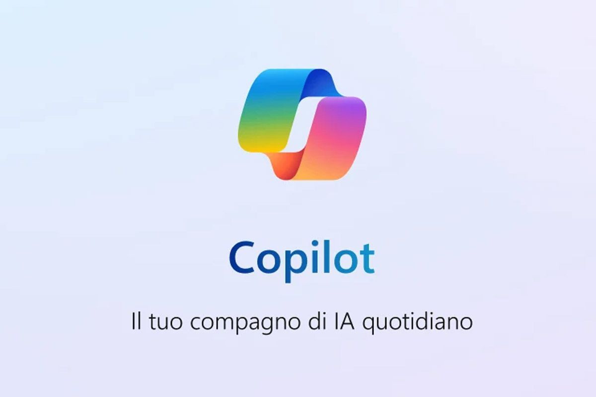 poster Microsoft Copilot con claim 'il tuo compagno di IA quotidiano'