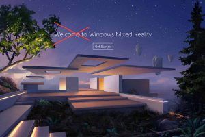 schermata Microsoft Windows Mixed Reality senza 'benvenuto'