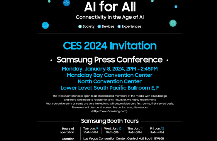 Samsung CES 2024 - invito ufficiale