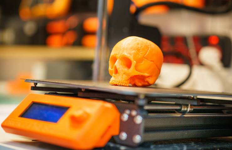 Teschio realizzato con stampante 3D