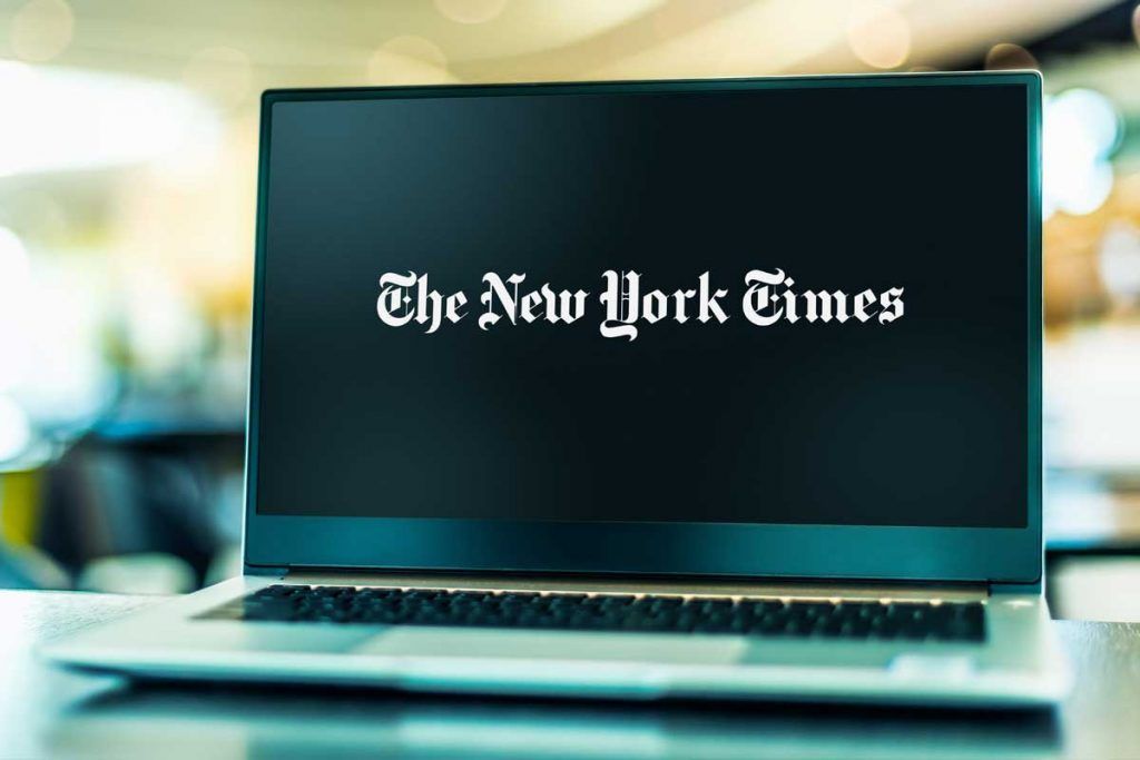 The New York Times - logo in schermo computer