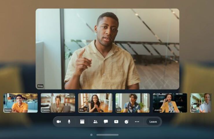 Anteprima Zoom app per VisionOS (Apple Vision Pro)
