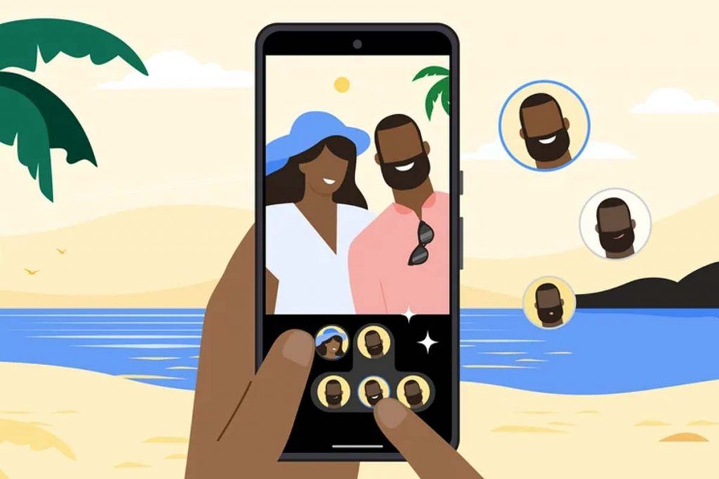 rappresentazione funzione 'Best Take di Google Foto