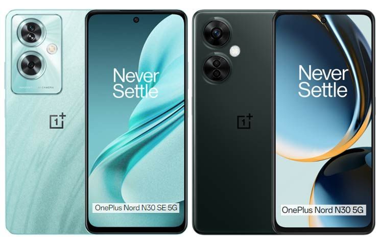 smartphone OnePlus Nord N30 SE 5G (sinistra) e OnePlus Nord N30 5G (destra)
