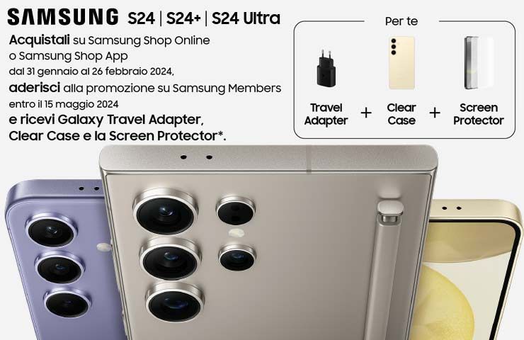 Samsung Galaxy S24 Series - dettaglio operazione a premio 31 gennaio-26 febbraio 2024