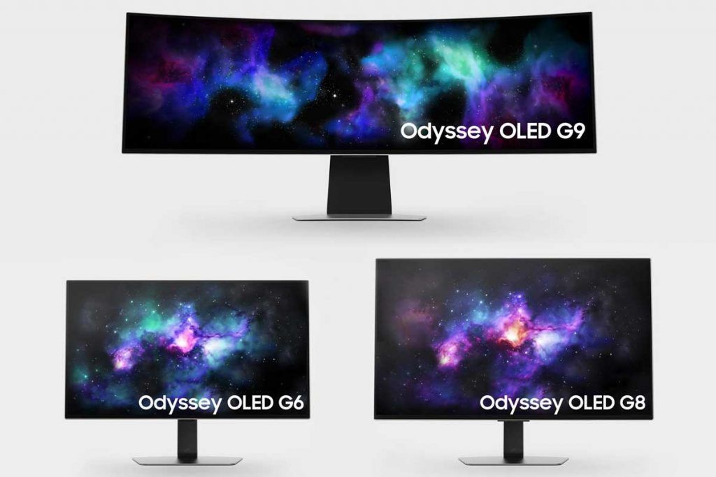 monitor Samsung Odyssey OLED G9, OLED G8 e OLED G6