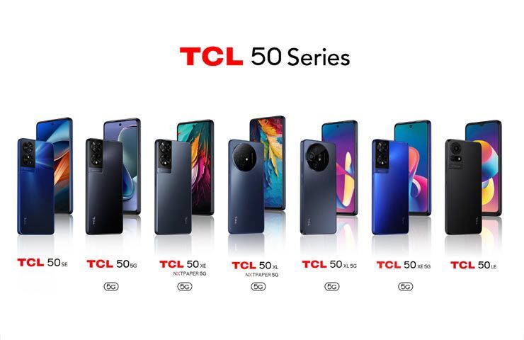 I sette smartphone della TCL 50 Series anticipata al CES 2024