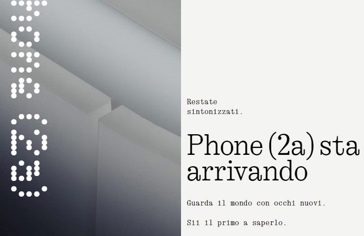 Nothing Phone (2a) - teaser terzo smartphone del brand londinese