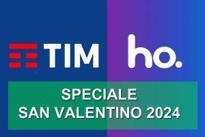 loghi operatori TIM e Ho.Mobile Speciale San Valentino 2024