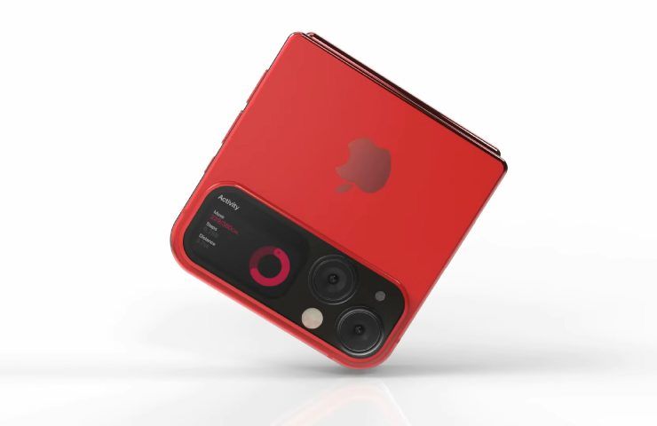 concept iphone pieghevole rosso