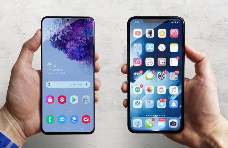 confronto Samsung Galaxy S20 Ultra vs Apple iPhone 11 Pro
