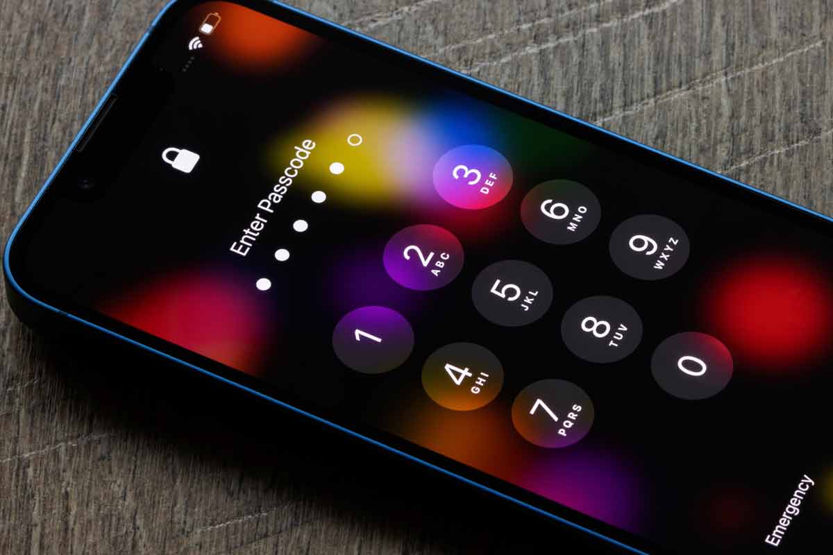 smartphone iPhone sblocco passcode