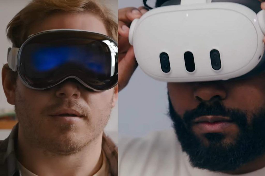 meta quest 3 e apple vision pro