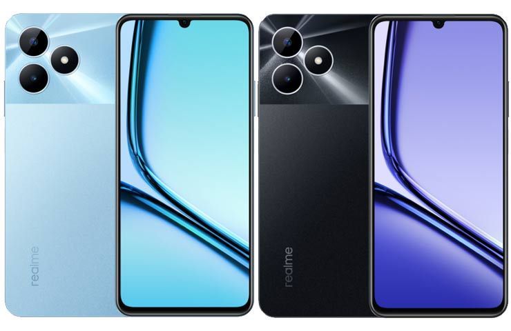 smartphone Realme Note 50 nei colori Sky Blue e Midnight Black