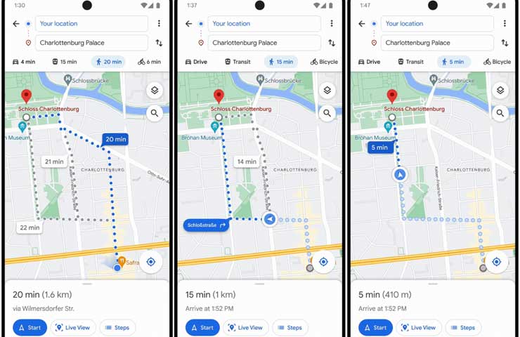 Google Maps - demo indicazioni rapide navigazione