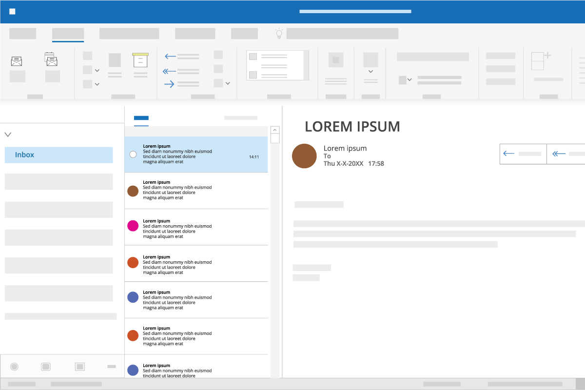 Layout Client Posta Elettronica Outlook