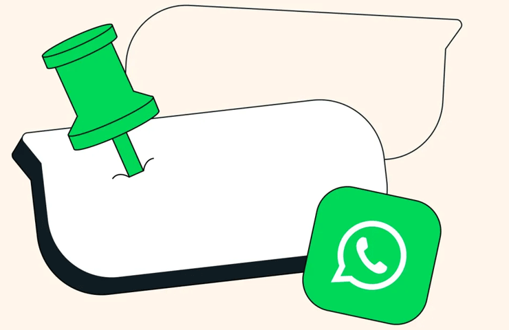 immagine animata appuntare messaggi in chat WhatsApp