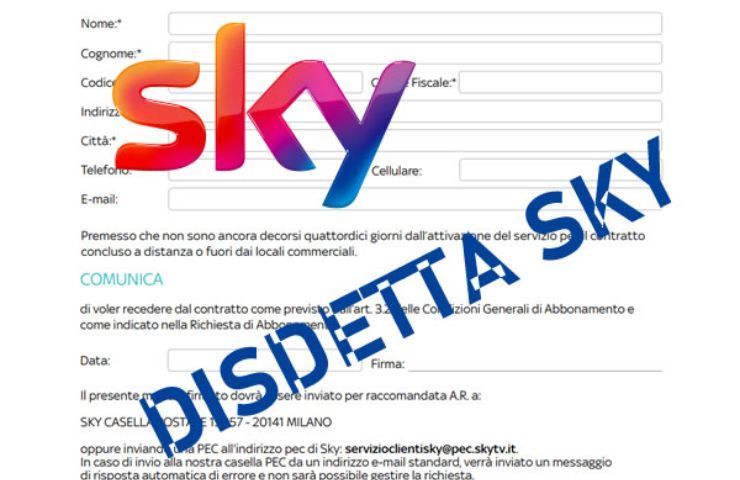 Disdetta Sky