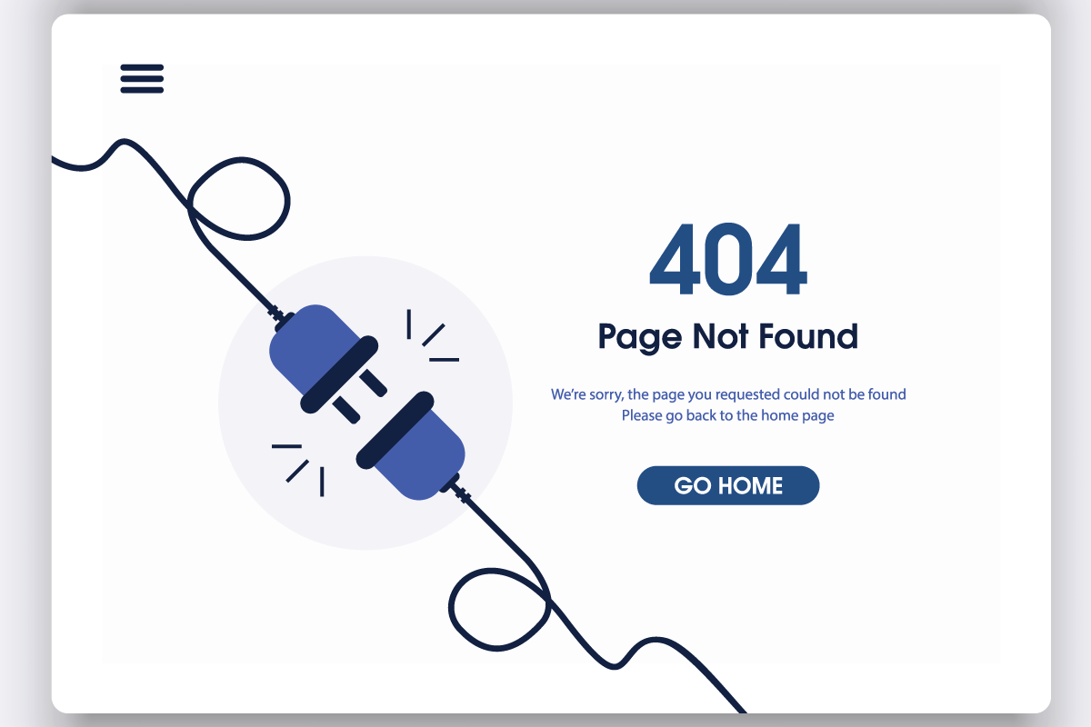 esempio di pagina non trovata 'Errore 404' (esempio)