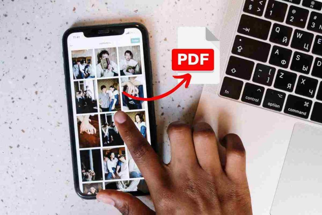 Foto in PDF su iPhone
