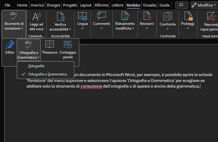 Microsoft Word - come abilitare il correttore ortografico computer