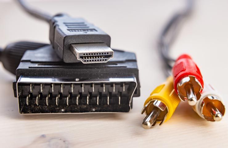 alcuni connettori audio e video