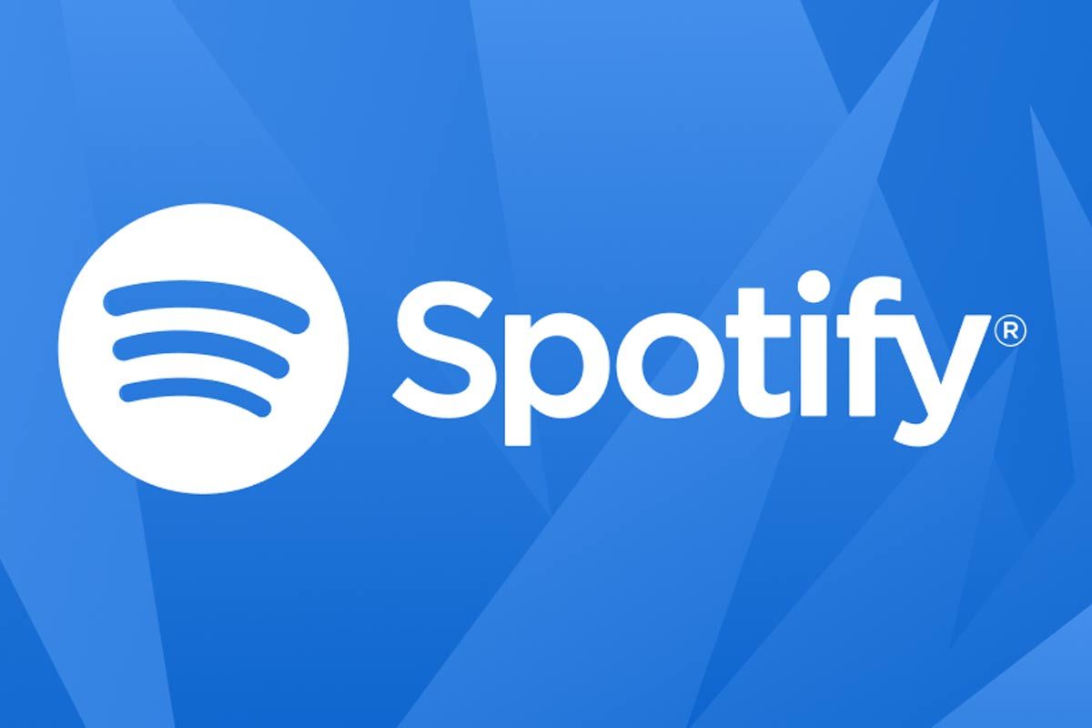logo Spotify con sfondo blu