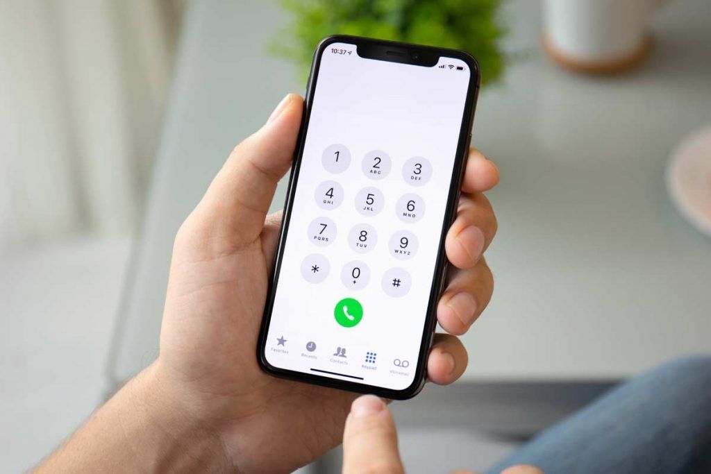 tastiera numerica (1,2,3,ecc) su schermo smartphone