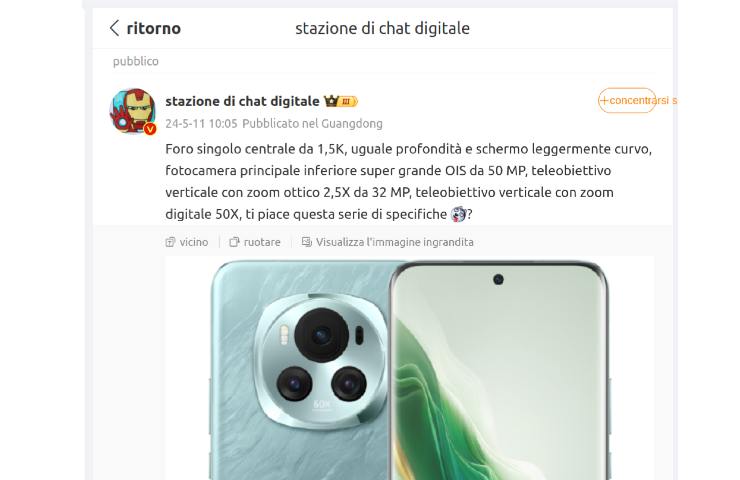 screensot messaggio