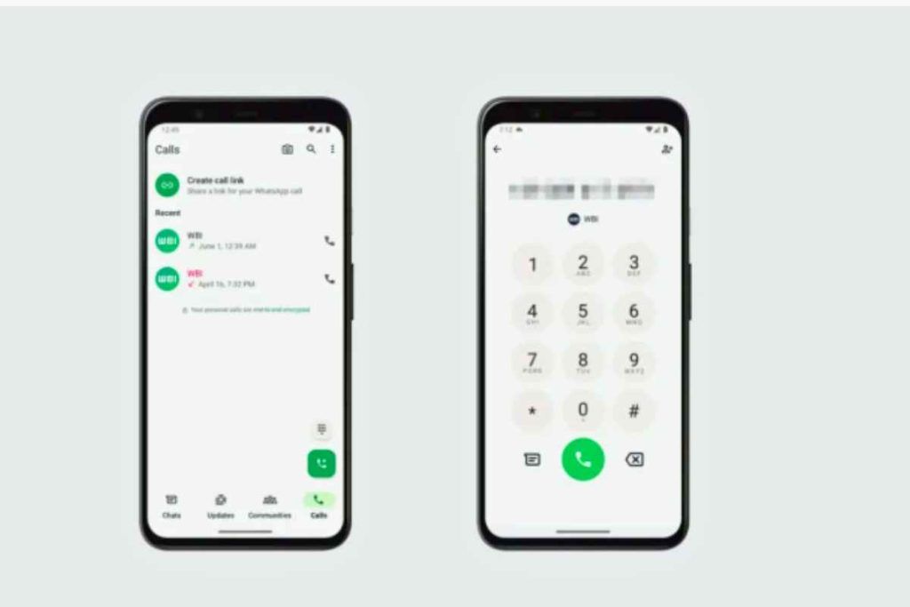 Nuovo dialer di WhatsApp